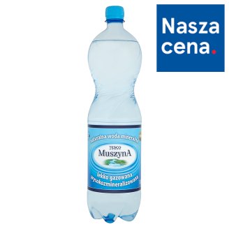 Tesco Muszyna Naturalna woda mineralna wysokozmineralizowana lekko gazowana 1,5 l