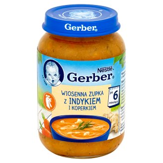 Gerber Wiosenna zupka z indykiem i koperkiem po 6 miesiącu 190 g