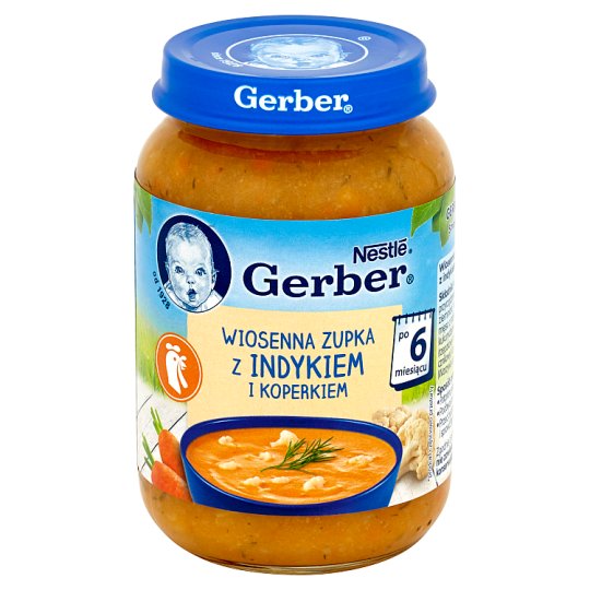 Gerber Wiosenna zupka z indykiem i koperkiem po 6 miesiącu 190 g