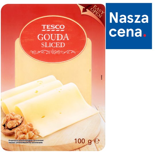 Tesco Ser Gouda w plastrach 100 g