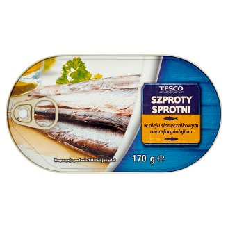 Tesco Szproty w oleju słonecznikowym 170 g