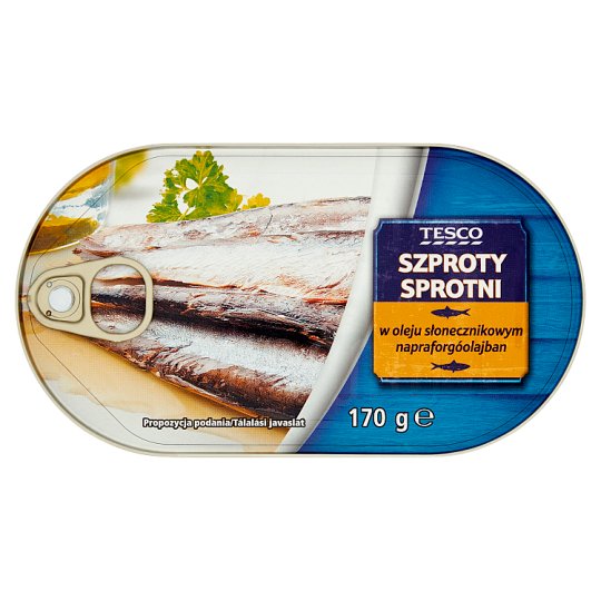 Tesco Szproty w oleju słonecznikowym 170 g