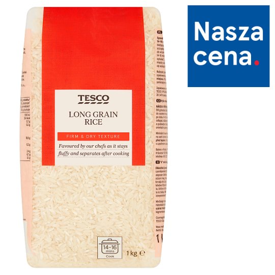 Tesco Ryż długoziarnisty biały 1 kg