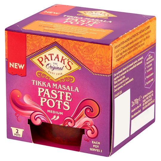 Patak's Tikka Masala Medium Paste Pots 2 x 70 g