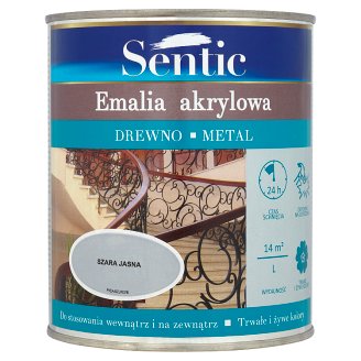 Sentic Emalia akrylowa do drewna i metalu szara jasna 750 ml