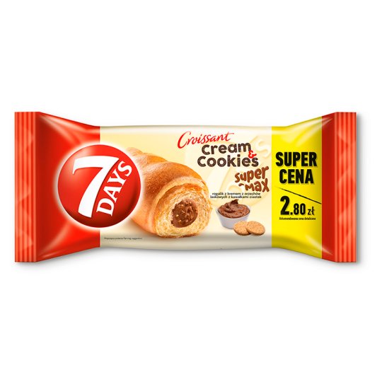 7 Days Cream & Cookies Max Hanzelnut Cream with Pieces of Digestive Cookies Croissant 110 g