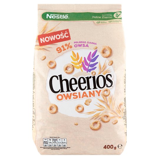 Nestlé Cheerios Owsiany Płatki śniadaniowe 400 g