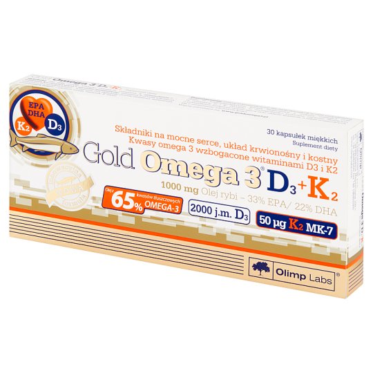 Olimp Labs Gold Omega 3 D3+K2 Suplement diety 38,4 g (30 sztuk)