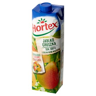 Hortex Jabłko Gruszka z delikatnym miąższem Sok 100% 1 l