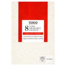 Tesco Ryż długoziarnisty biały 1 kg (8 x 125 g)