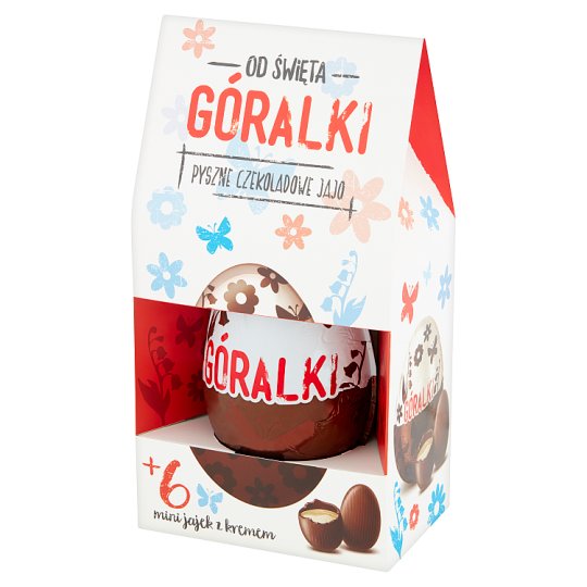 Góralki Pyszne czekoladowe jajo i 6 mini jajek z kremem 125 g