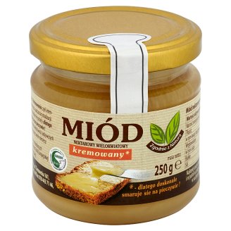 Huzar Miód nektarowy wielokwiatowy kremowany 250 g