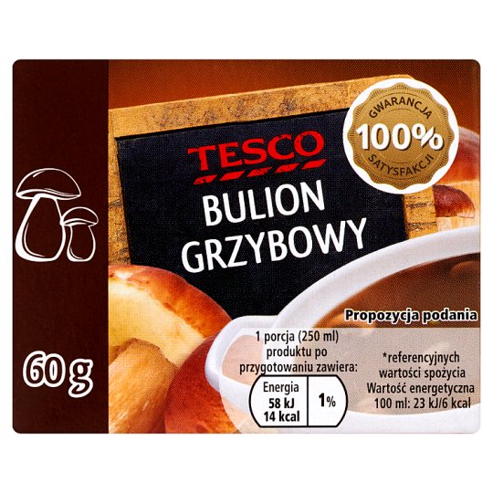 Tesco Bulion grzybowy 60 g (6 kostek)