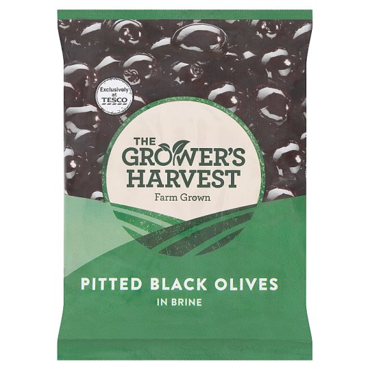 The Grower's Harvest Oliwki czarne drylowane w słonej zalewie 200 g