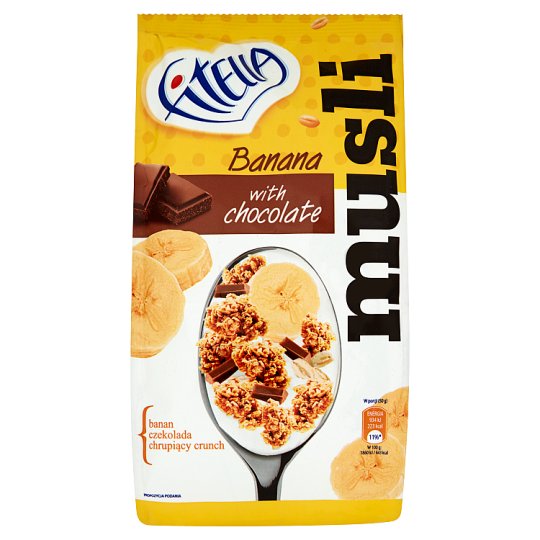 Fitella Musli chrupkie bananowe z kawałkami czekolady 300 g