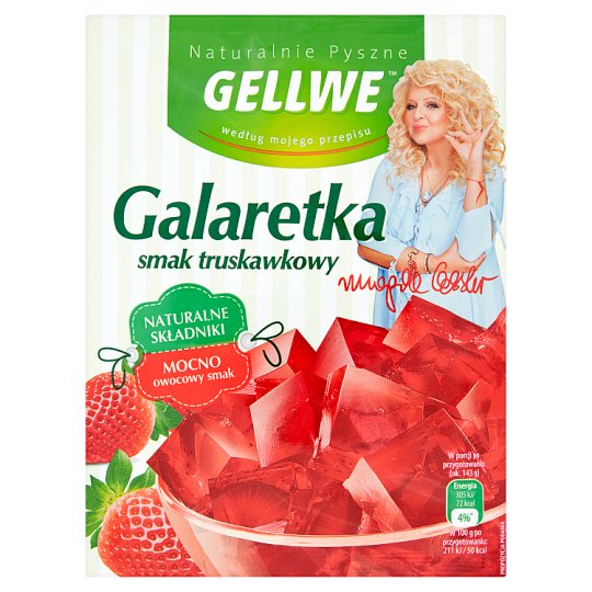 Gellwe Naturalnie Pyszne Galaretka smak truskawkowy 75 g