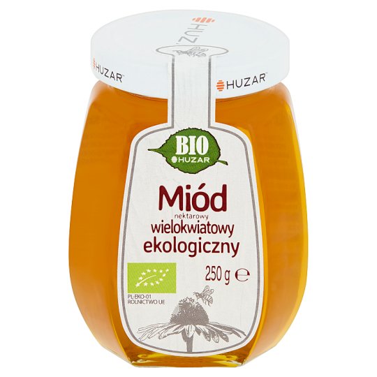 Huzar Bio Miód nektarowy wielokwiatowy ekologiczny 250 g