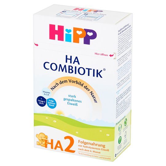 HiPP HA 2 Combiotik Hipoalergiczne mleko następne dla niemowląt po 6. miesiącu 500 g