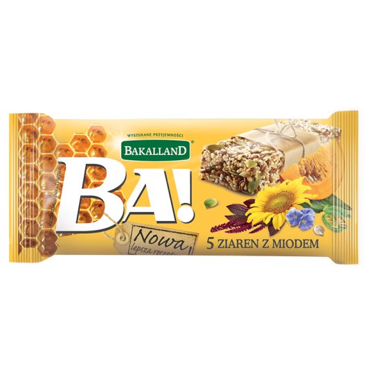Bakalland Ba! 5 ziaren z miodem Baton 40 g
