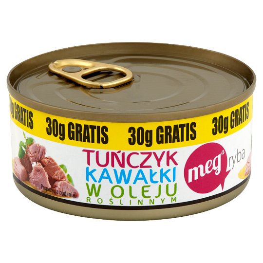 Mega Ryba Tuńczyk kawałki w oleju roślinnym 170 g