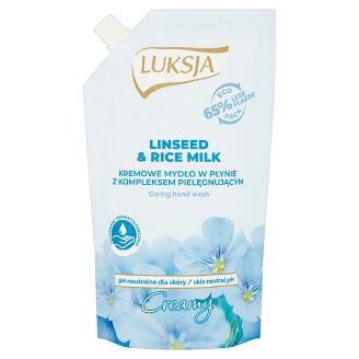 Luksja Creamy Linen & Rice Milk Nawilżające mydło w płynie opakowanie uzupełniające 400 ml