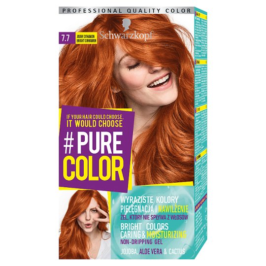 Schwarzkopf #Pure Color Farba do włosów 7.7 jasny cynamon
