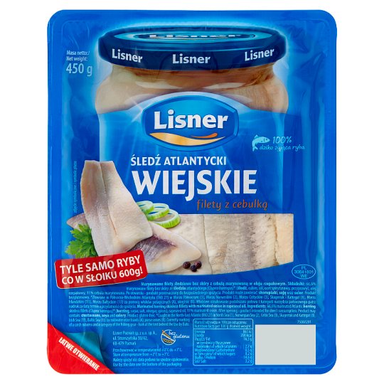 Lisner Wiejskie filety śledziowe w oleju 450 g