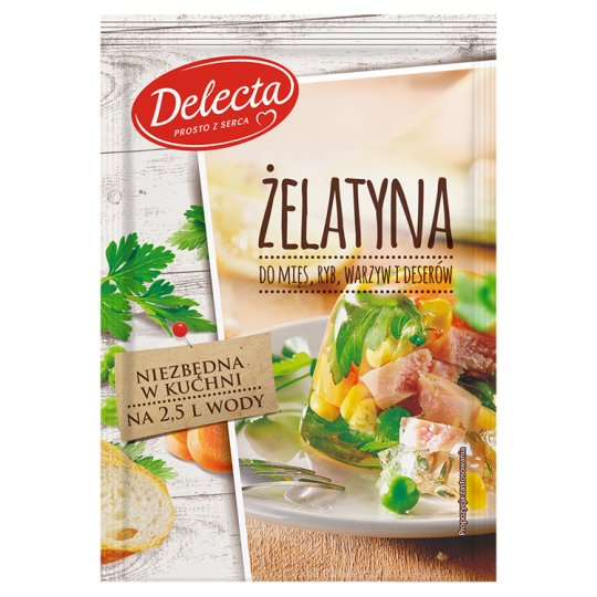 Delecta Żelatyna do mięs ryb warzyw i deserów 50 g