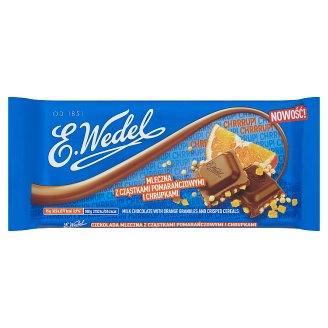 E. Wedel Czekolada mleczna z cząstkami pomarańczowymi i chrupkami 90 g