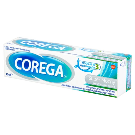 Corega Super Mocny Neutralny Smak Krem mocujący do protez zębowych 40 g