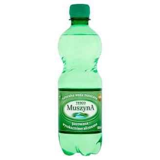 Tesco Muszyna Naturalna woda mineralna wysokozmineralizowana gazowana 500 ml