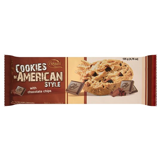 Bogutti Coookies in American Style Kruche ciasteczka z czekoladą 135 g
