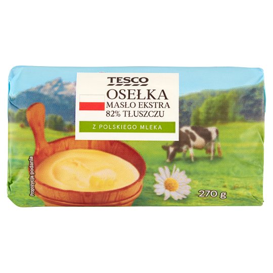 Tesco Osełka masło ekstra 82% tłuszczu 270 g