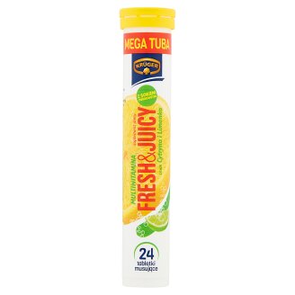 Krüger Fresh&Juicy Suplement diety multiwitamina smak cytryna i limonka 103,2 g (24 sztuki)