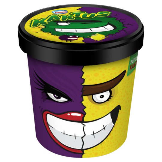 Kaktus Lody wodne o smaku jagodowym i lody cytrynowe z zieloną polewą tłuszczową 500 ml