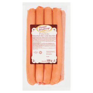 Nasze Wędliny Parówki wieprzowo-drobiowe 500 g