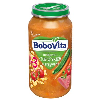 BoboVita Makaron z tuńczykiem i warzywami 1-3 lata 250 g