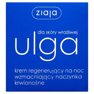 Ziaja Ulga dla skóry wrażliwej Krem regenerujący na noc wzmacniający naczynka krwionośne 50 ml