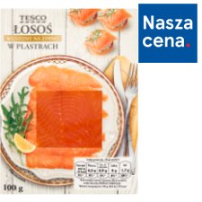 Tesco Łosoś wędzony na zimno w plastrach 100 g