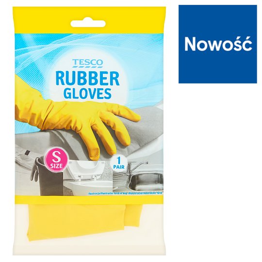 Tesco Rękawice gumowe rozmiar S 1 para