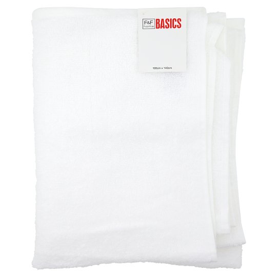 F&F Home Basics White Duży ręcznik kąpielowy 100 cm x 140 cm