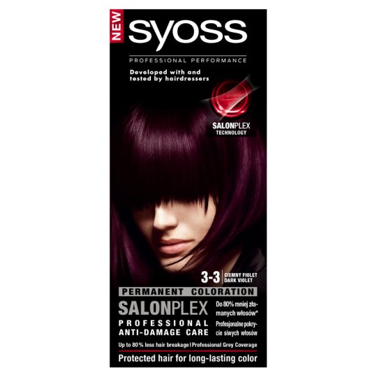 Syoss SalonPlex Farba do włosów Ciemny fiolet 3-3