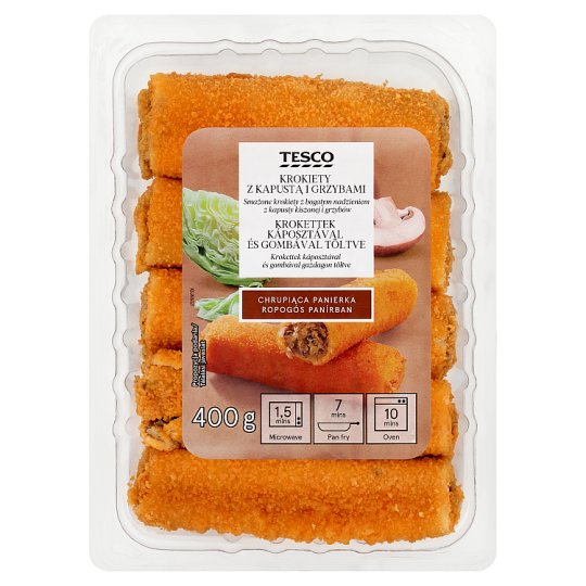 Tesco Krokiety z kapustą i grzybami 400 g