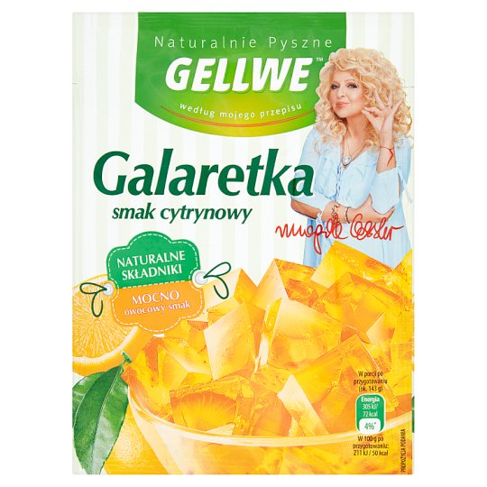 Gellwe Naturalnie Pyszne Galaretka smak cytrynowy 75 g
