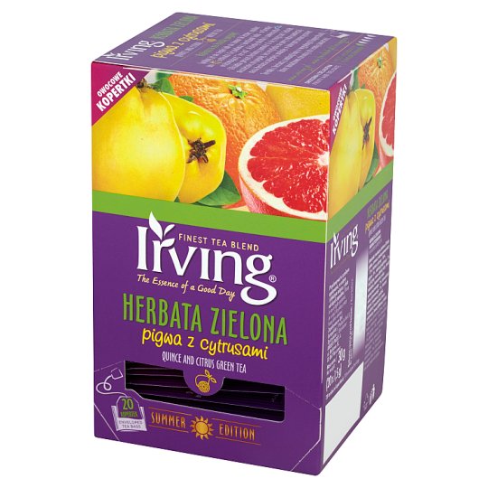 Irving Herbata zielona pigwa z cytrusami 30 g (20 torebek)