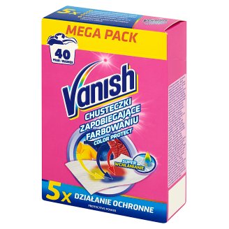 Vanish Color Protect Chusteczki zapobiegające farbowaniu 40 prań (20 sztuk)