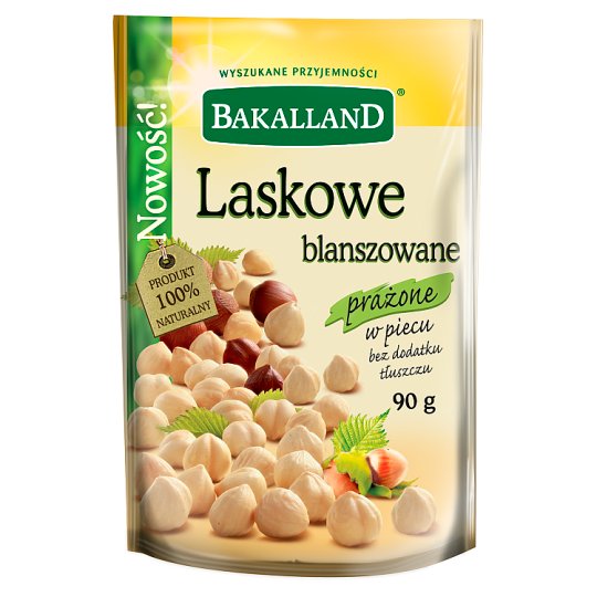 Bakalland Orzechy laskowe blanszowane prażone 90 g