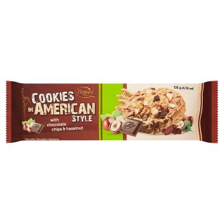 Bogutti Coookies in American Style Kruche ciasteczka z czekoladą i orzechami laskowymi 135 g