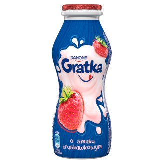 Danone Gratka Napój mleczny o smaku truskawkowym 170 g