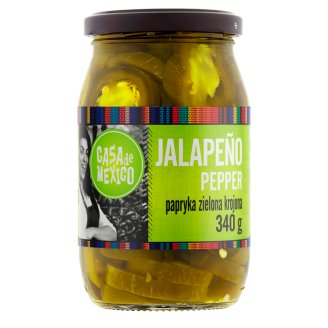 Casa Del Sur Papryka zielona Jalapeño krojona 340 g